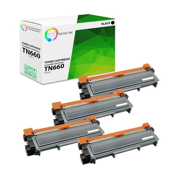 TCT TN660 Toner Cartridge 4 Pack - Premium Compatible Replacement for Brother TN-660 TN660 Black High Yield