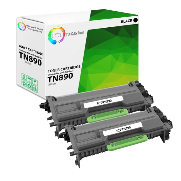 TCT TN890 Toner Cartridge 2 Pack - Premium Compatible Replacement for Brother TN-890 Black Ultra High Yield
