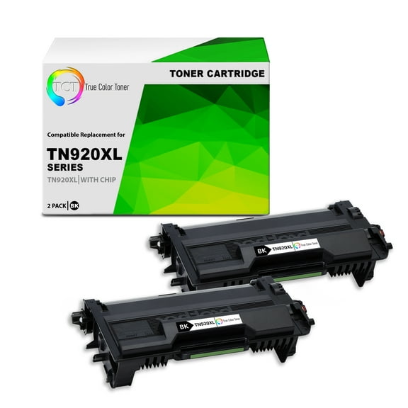TCT TN920 Toner Cartridge 2 Pack - Premium Compatible Replacement for Brother TN920 TN-920XL High Yield