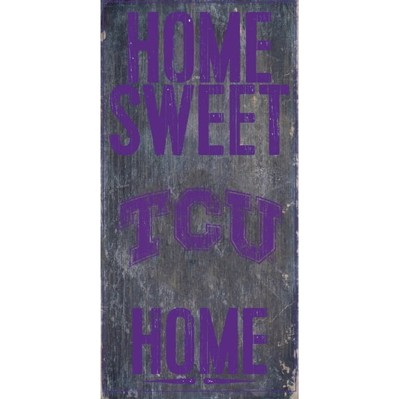 TCU Horned Frogs 6'' x 12'' Home Sweet Home Sign