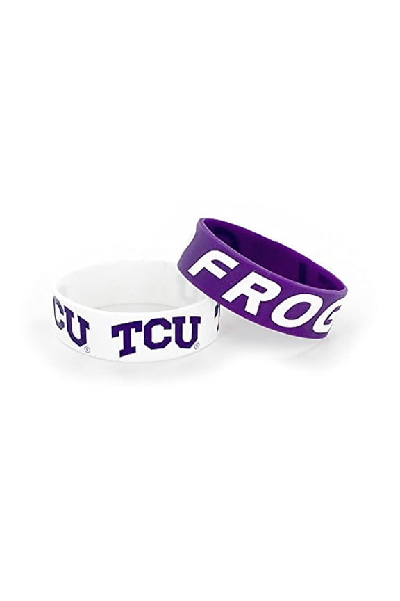 TCU Horned Frogs Bracelets 2 Pack Wide