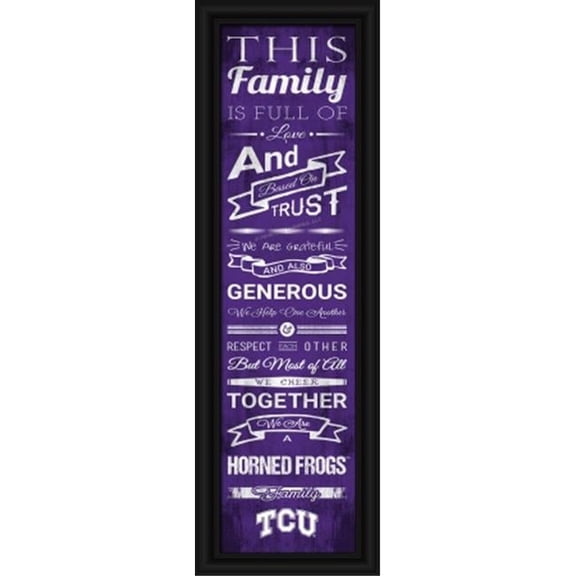 TCU Horned Frogs Print 8x24 Family Cheer Style