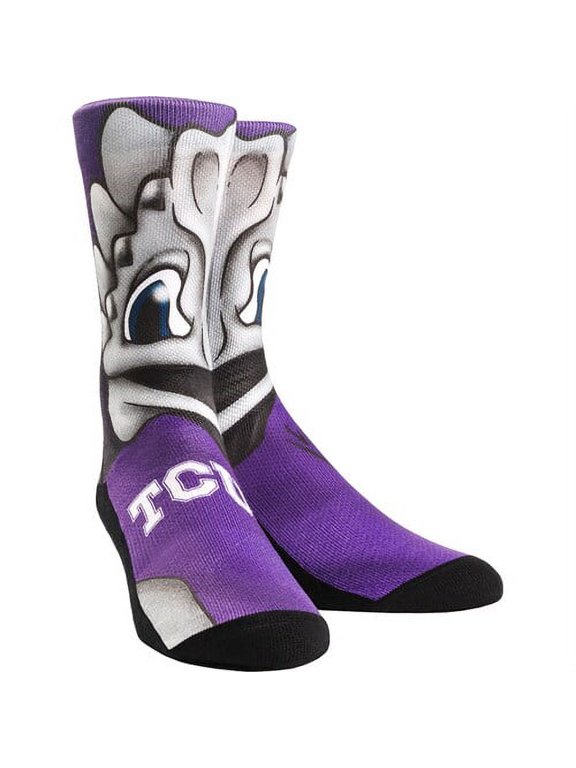 TCU Horned Frogs Rock Em Socks Women's Mascot Crew Socks