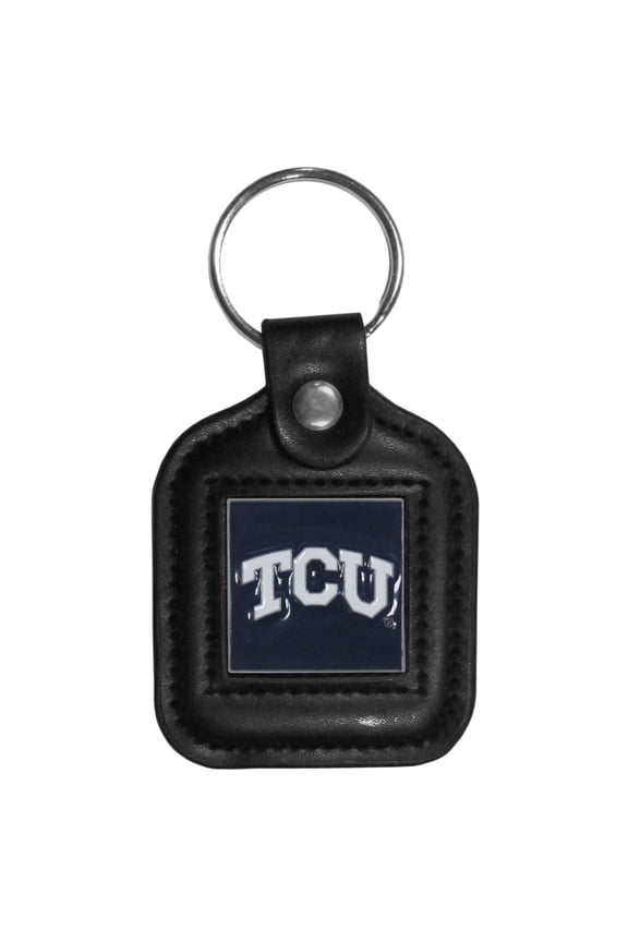 TCU Horned Frogs Square Leatherette Key Chain