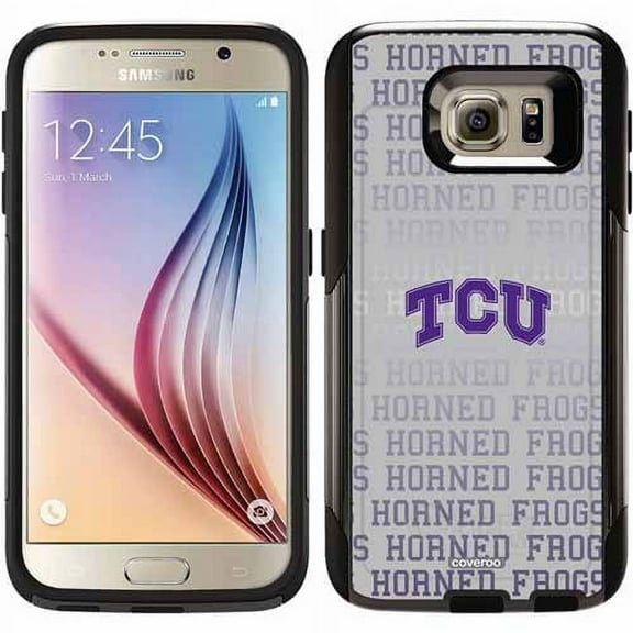 TCU Repeating Gray Design on OtterBox Commuter Series Case for Samsung Galaxy S6
