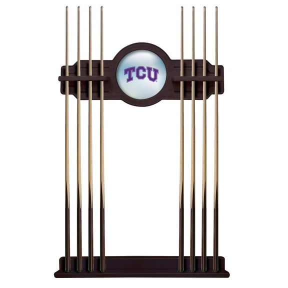 TCU Solid Wood Cue Rack with a English Tudor Finish