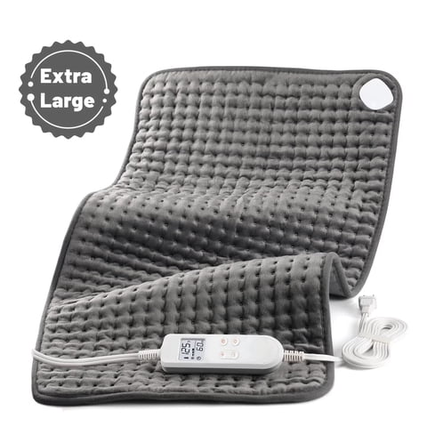 TCVOR Extra Large Heating Pad for Deep Heat and Comfort, 17" x 33" Super Soft Flannel Electric Heating Pad with 6 Heat Settings, 6 Timer Auto Shut Off, Machine Washable