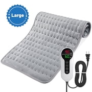 TCVOR Flannel Heating Pad for Deep Heat and Comfort, 12 x 24 Electric Heating Pad, Fast-Heating with 6 Heat Settings, 4 Timer Auto Shut Off, Machine Washable