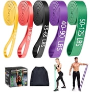 Skdwakiz Resistance Bands Set (5pcs), Exercise Bands with 5 Resistance Levels-up to 330 lbs, Pull Up Bands for Men & Women, Exercise Workout Bands for Working O