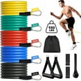 thumbnail image 1 of TCVOR Resistance Bands Set, Exercise Bands Up to 150lb for Working Out, Fitness Bands with Door Anchor & Handles for Men and Women, Strength Training Home Workouts Gym Equipment, 1 of 6