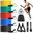 thumbnail image 1 of Skdwakiz Resistance Bands Set, Exercise Bands Up to 150lb for Working Out, Fitness Bands with Door Anchor & Handles for Men and Women, Strength Training Home Workouts Gym Equipment, 1 of 6
