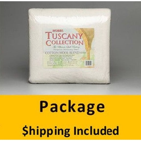 Tuscany 20% Wool 80% Cotton Batting Throw 60in X 60in