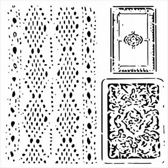 TCW6X6-620 Crafters Workshop Template - 6 x 6 in., Cards And Lace