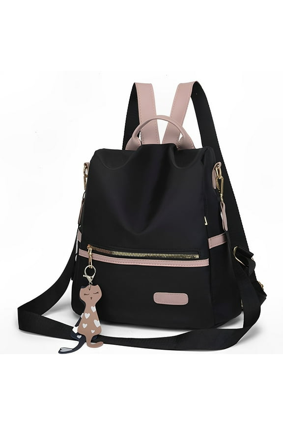 Casual Medium-Sized Waterproof Nylon Backpack for School and Travel, 11 in. x 11 in. x 5.31 in.