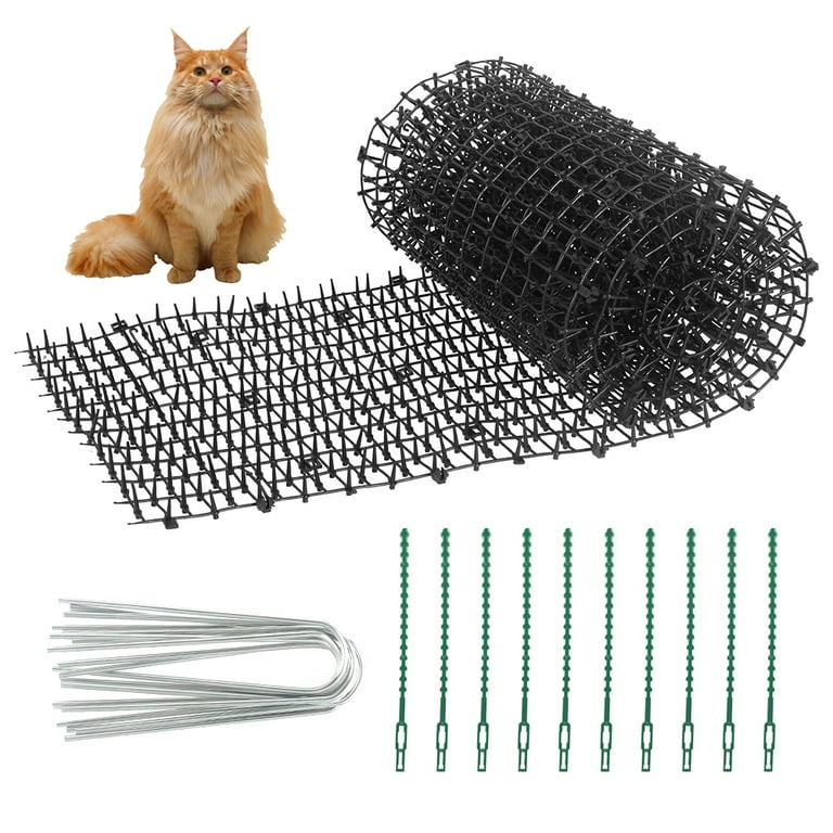 TCWHNIEV Outdoor Cat Repellent Mat, Scat Cat Mat, Cat Repellent Scat Mat Cat  Deterrent Cat Scratch Deterrent for Garden Protect（11 x 78 ） 
