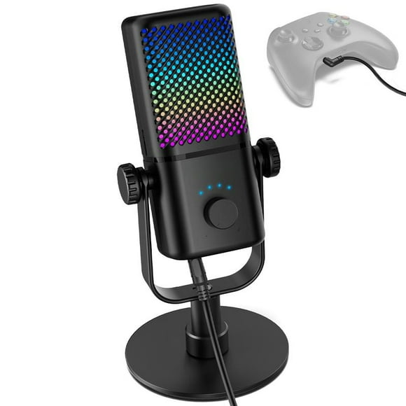 TCX3 Xbox Gaming Microphone - RGB Condenser Streaming Mic with Low Noise, Fast Charging, One Tap Mute, Compatible with Capture Card, 1.45 pounds Cable Connection