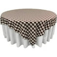 thumbnail image 1 of TCcheck90x90-BurgundyK17 Polyester Gingham Checkered Square Tablecloth, White & Burgundy - 90 x 90 in., 1 of 1