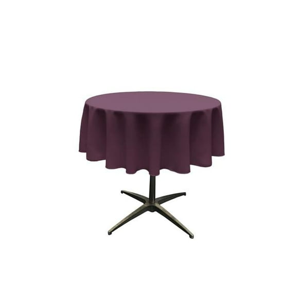 TCpop51R-EggplantP42 Polyester Poplin Tablecloth, Eggplant - 51 in. Round