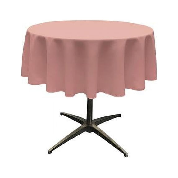 TCpop51R-RoseP79 Polyester Poplin Tablecloth, Dusty Rose - 51 in. Round