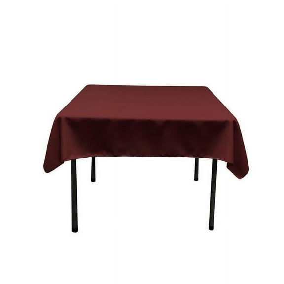 TCpop58x58-BurgundyP17 Polyester Poplin Square Tablecloth, Burgundy - 58 x 58 in.