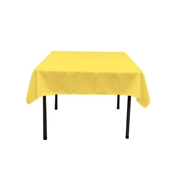 TCpop58x58-YellowLgtP99 Polyester Poplin Square Tablecloth, Light Yellow - 58 x 58 in.