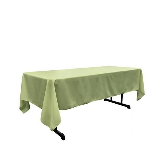 TCpop60x120-SageP19 Polyester Poplin Rectangular Tablecloth, Sage - 60 x 120 in.