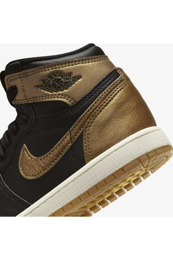 Toddler's Jordan 1 Retro High OG Black/Metallic Gold-Sail (FD1413 071) - 4