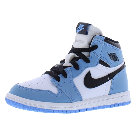 Nike Jordan 1 Retro High OG Infant/Toddler Shoes Size 9, Color: White/Black/University Blue