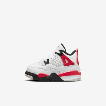 Toddler's Jordan 4 Retro White/Fire Red-Black (BQ7670 161) - 10