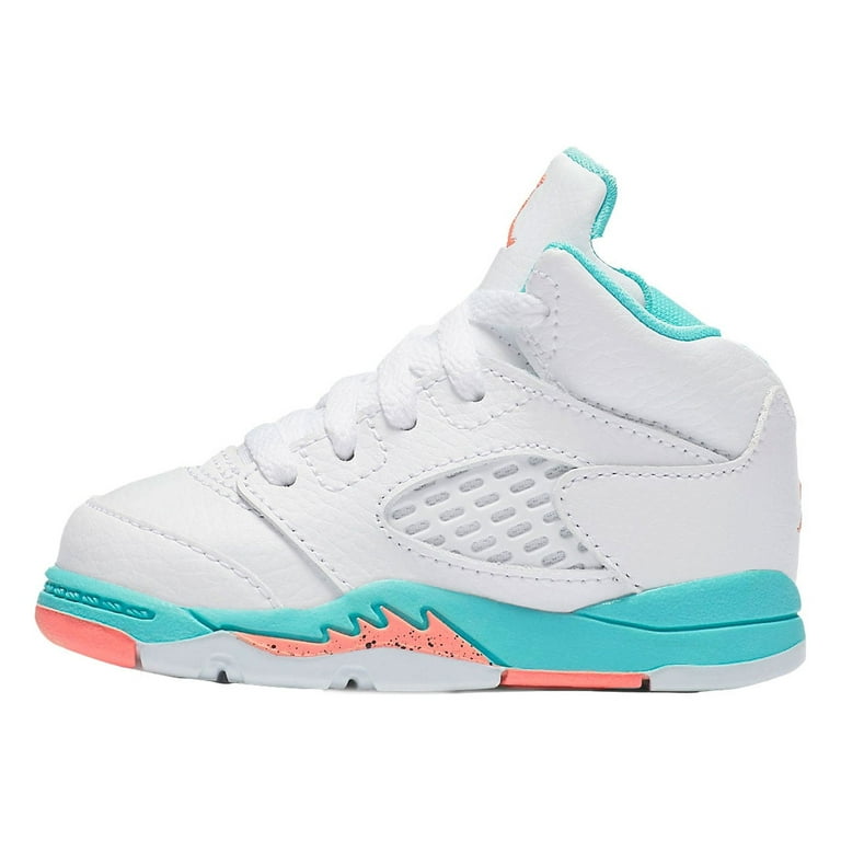 TD Air Jordan 5 Retro Light Aqua 2018 725172 100