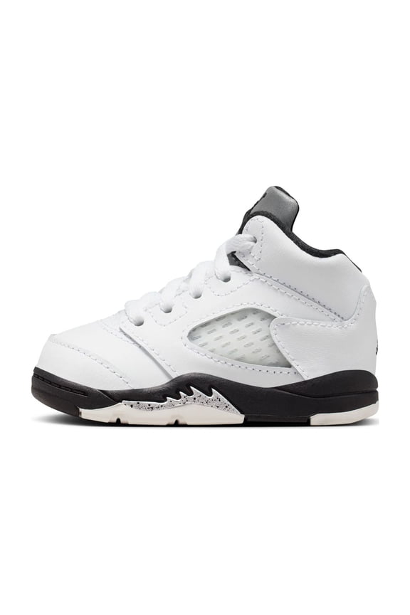 Toddler's Jordan 5 Retro White/Black-Sail (440890 110) - 4
