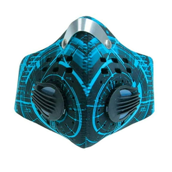 TD Collections Muliti- Purrpose Dust Masks Sports Face Cover with 2 Filters. Reusable,Washable Unisex,Suitable for Outdoor Sports,Cycling, Hiking, Jogging, Carpentry Work (TD053 - Turquoises)