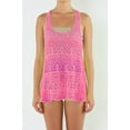 thumbnail image 1 of TD Collections Woman's Knit Crochet Top, Neon Pink One Size, 1 of 2