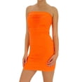 thumbnail image 1 of TD Collections Woman's Long Strapless Dress Top, Orange One Size, 1 of 3