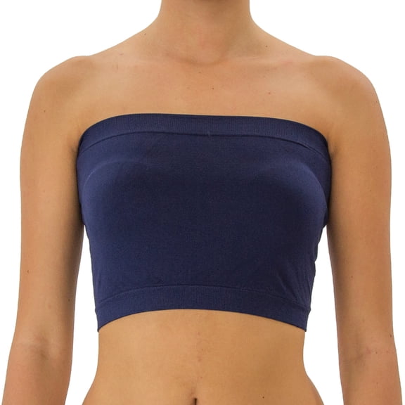 TD Collections Women's Basic Stretch Layer Seamless Tube Bra Bandeau Top