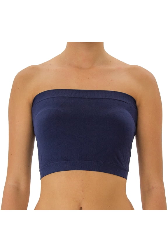 Women's Basic Stretch Layer Seamless Tube Bra Bandeau Top