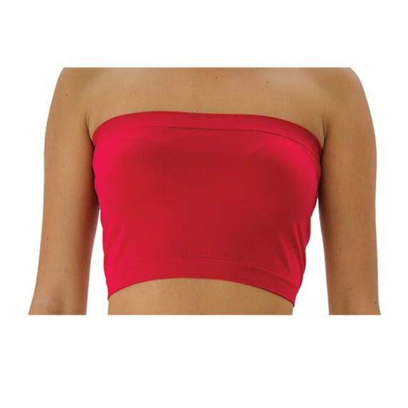 TD Collections Women's Basic Stretch Layer Seamless Tube Bra Bandeau Top