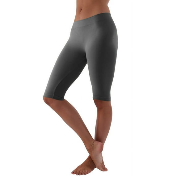 TD Collections Women's Relaxed Stretch Bermuda Leggings Short