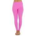 thumbnail image 1 of TD Collections Women's Seamless Full Length Footless Tights Basic Solid Leggings (Light Pink), 1 of 3