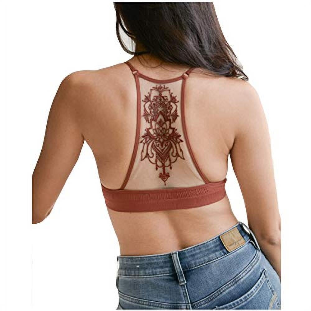 rust lace bralette