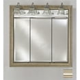 thumbnail image 1 of TD-LT3434RPARSV 34 in.x 34 in.Recessed Triple Door Cabinet with Traditional Lights - Parisian Silver, 1 of 1