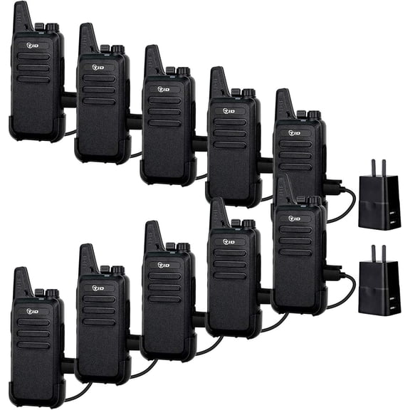 TD-M8s Radios Walkie Talkies, Portable FRS Two-Way Rechargeable, Rugged 2 Way Radios, VOX Hands Free, Long Range Talkies for Adults, Suitable School Retail Church Restaurant