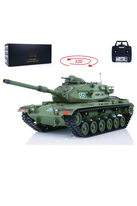 TD Model 1/16 RC Tank M60A3 USA Remote Control BB Infrared Model Smoke