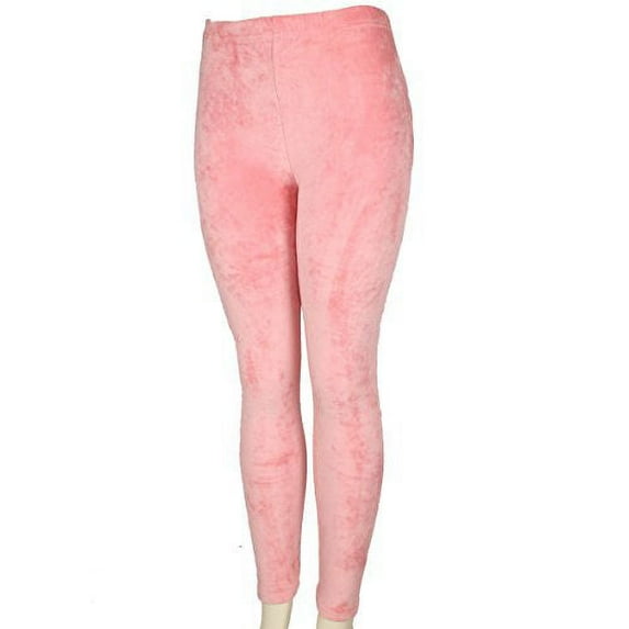 TD Women's Ultra Soft Velvet Stretch Winter Leggings (M/L, Light Pink)