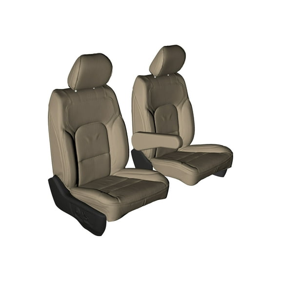 TD3 2004 Toyota Tundra Double Cab Exact Fit Seat Covers in Taupe Twill