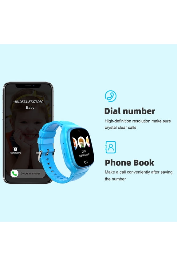 TD45 Children's Smart Watch, Primary School Children's Positioning Phone, Bracelet, Photo Taking, Multi Language