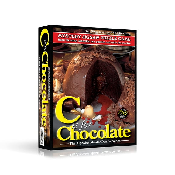 TDC Games Alphabet Mystery Puzzle - C Is For Chocolate - 2 Jigsaw Puzzles - 500 pc