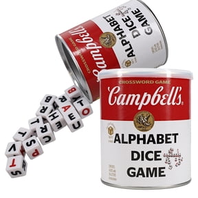 TDC Games Campbell's Alphabet Dice Game, Crossword Dice Set for Family Game Night, 36 Dice