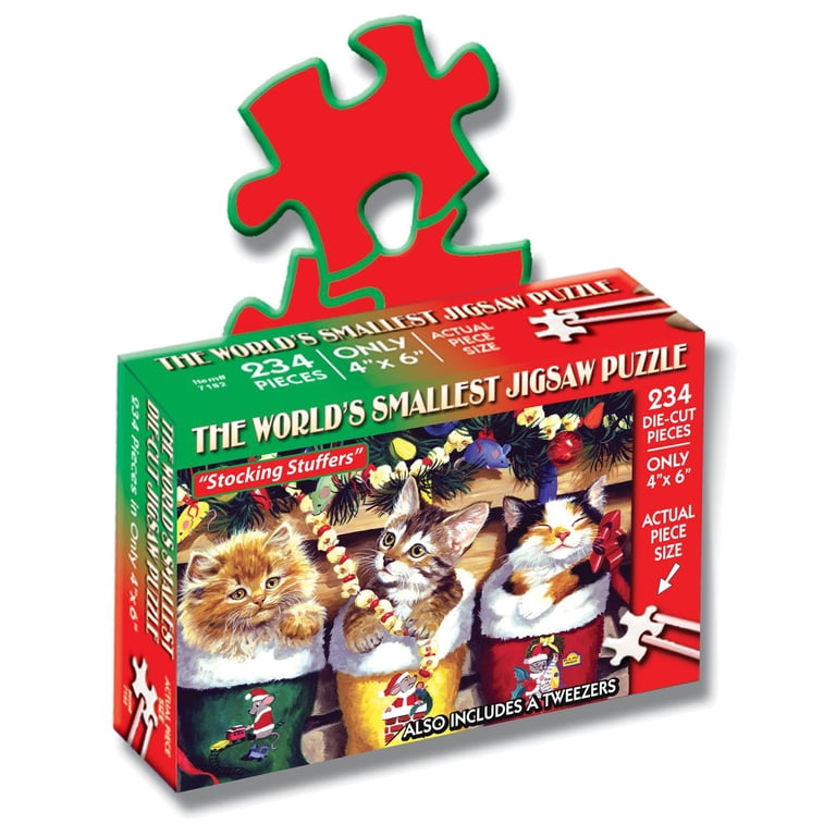 TDC Games World's Smallest Jigsaw Puzzle - Stocking Stuffers - 4 x