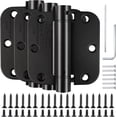 thumbnail image 1 of TDCHINGES 3.5" Self-Closing Door Hinges Black 3.5 Inch Spring Door Hinge 3 Pack, 1 of 6